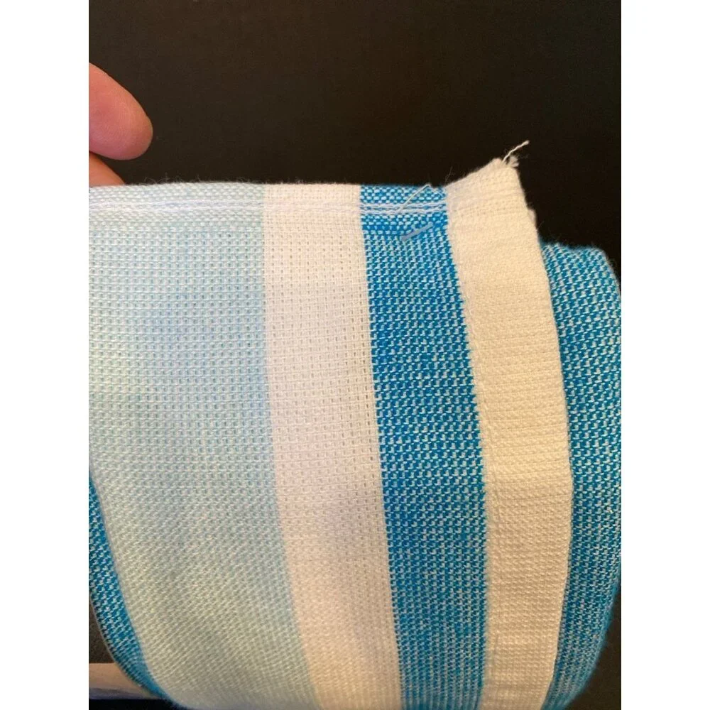 Better Homes & Gardens Flat Woven Blue White Stripe Beach Towel 38' X 72'